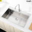 Évier de cuisine gris Nano en acier inoxydable 304 fabriqué à la main 30 po x 22 po avec enduit barrière et bonne capacité de déchargement - poste de travail de 22 po - Gris