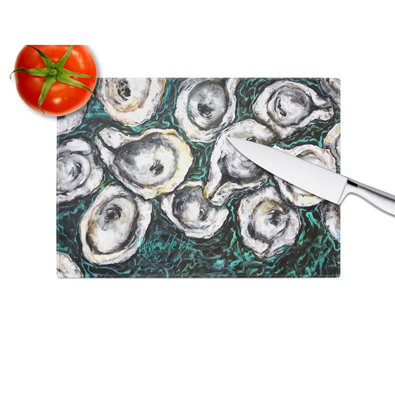 Planche à découper en verre Oyster Lily