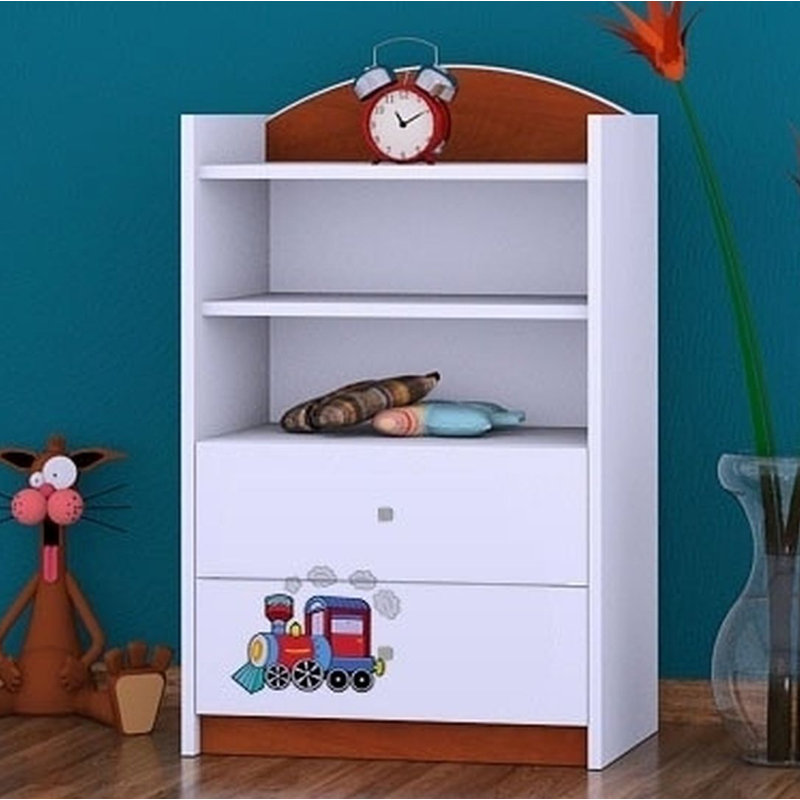 Jolie 96cm H X 60cm W Transportation Kids Cube, Brown