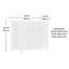 Classeur latéral pour bureau à domicile - Finition chêne blanc, design, deux tiroirs, construction, solution de rangement compacte de style lettre et dossiers légaux dans ou dans le salon,