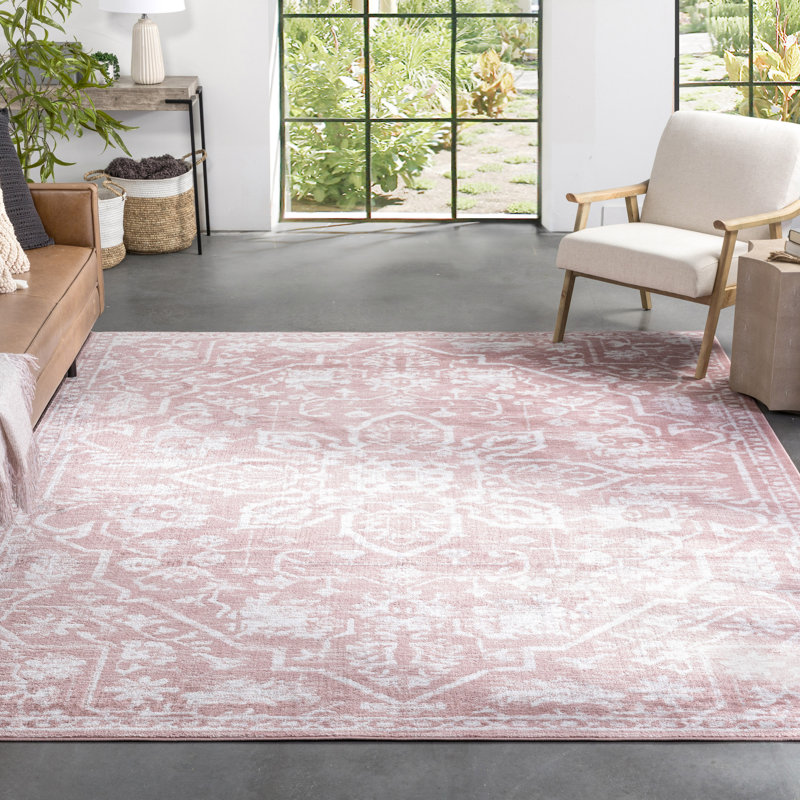 Tapis rose Anyssia Dazzle, Rectangle 7 pi 3 po x 9 pi 3 po