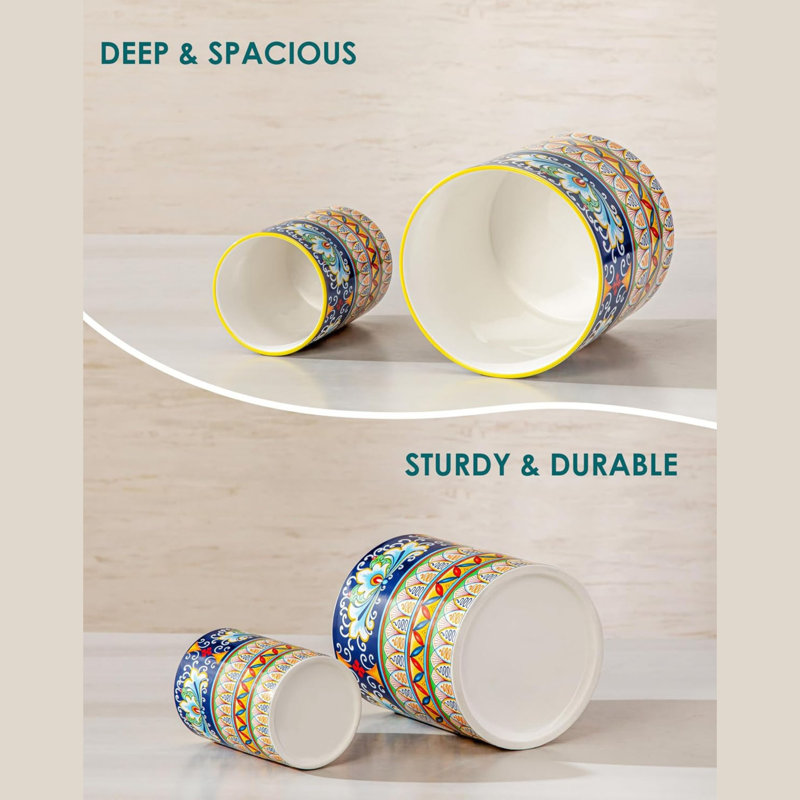 Ceramic / Porcelain Round Utensil Crock
