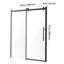 Porte de douche sans cadre 58-59 x 75 en verre trempé transparent 5/16 en noir mat