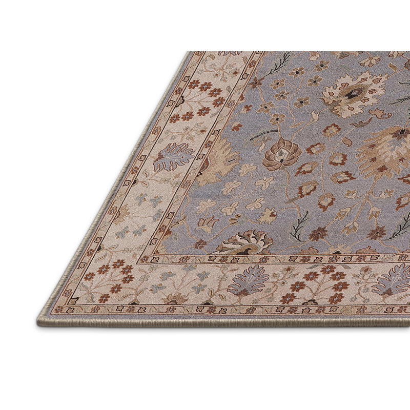 Tapis oriental brun / bleu Laurits, Rectangle 7 pi x 10 pi