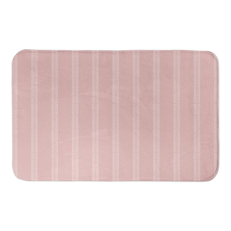 Tapis de bain Lines, Rose
