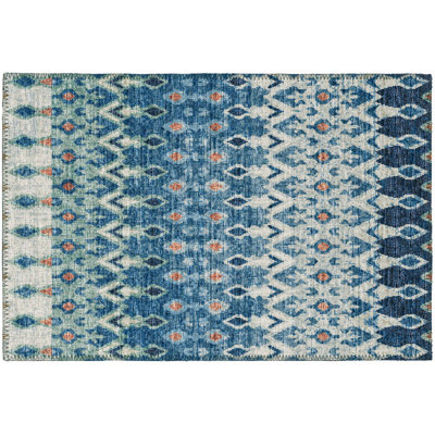 Abheer Chenille Washable Ikat Rug