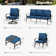 Tapasi 9 - Person Patio Conversation Set with Swivel Lounge Chairs & Optional Firepit Table