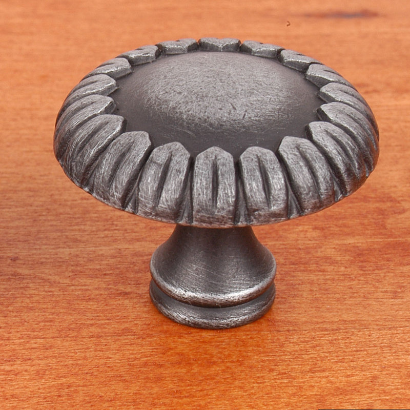 CK Series 1 1/2" Diameter Mushroom Knob, Large, Distressed Nickel