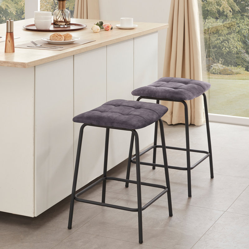 Tabouret de comptoir 24 po, Noir