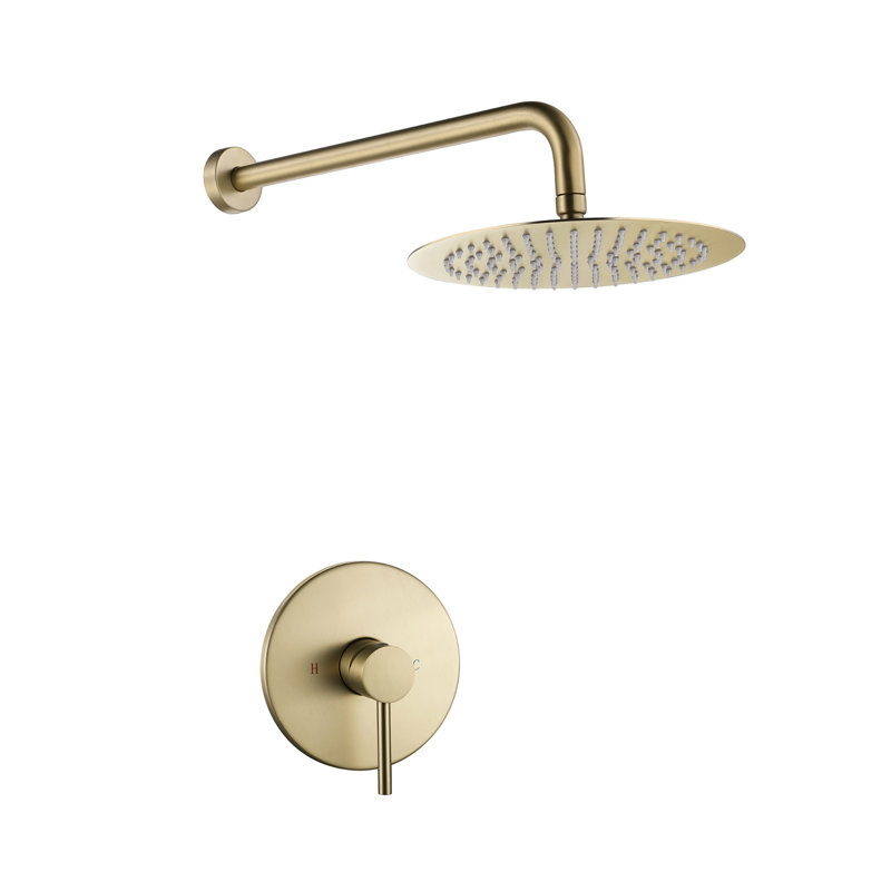 All-In-One Kit with Rough in-Valve, Golden Brushed