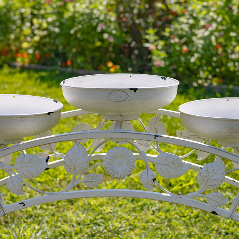 5 pi Longue plante en forme de pont avec cinq jardinières - Helsinki, Blanc