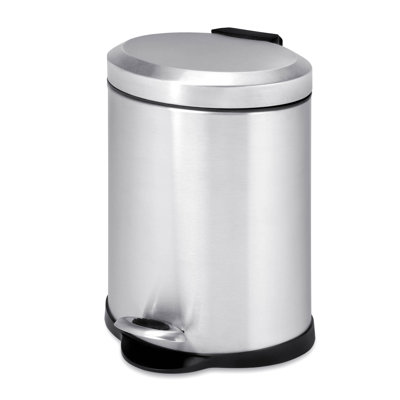 Steel Step On Waste Basket - 1.32 Gallons