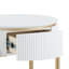 Table de bout Daveigh White High Finish & Gold Finish