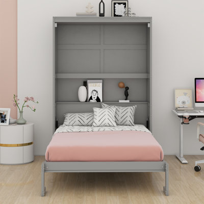 Lit escamotable mural avec tablettes Murphy