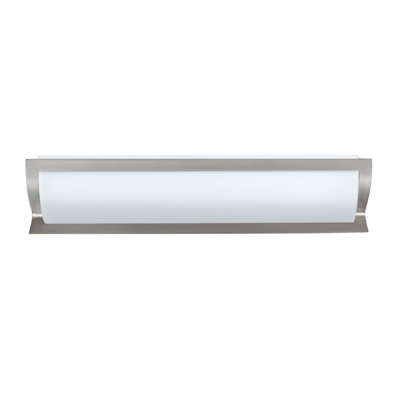 Elana Flush Mounted Sconce, 6.25" H x 26.5" W, Satin Nickel, Halogen