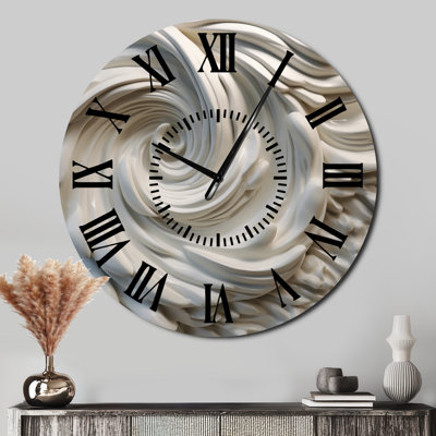 Horloge murale crème à spirale nébuleuse I