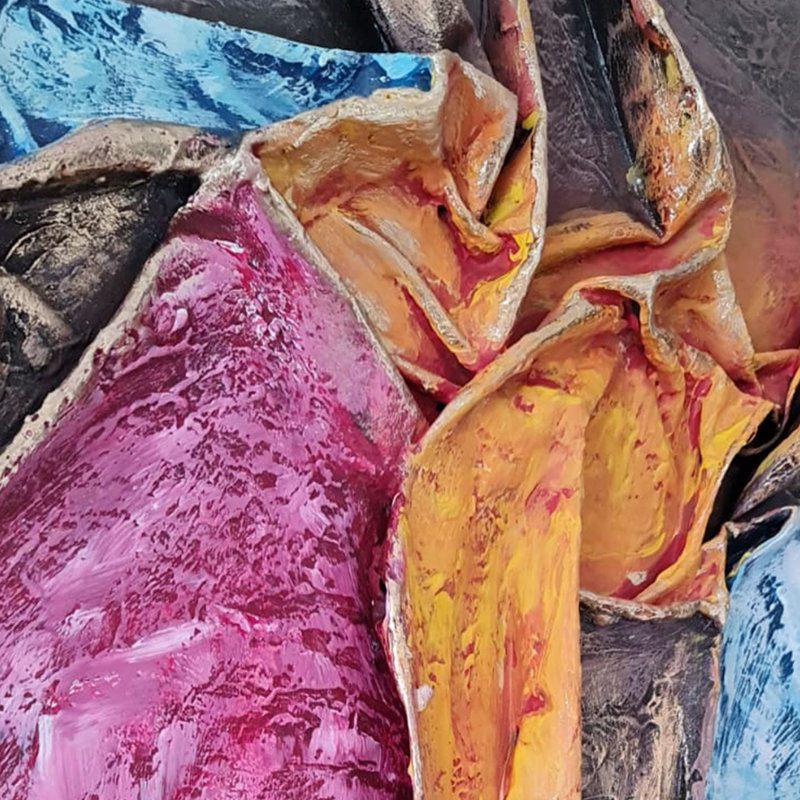 Peinture à l'huile décorative, H 19,69 po x l 27,56 po x P 1 po