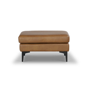 Jones 32" Wide Genuine Leather Standard Ottoman