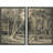Forest Trees Landscape Framed On Canvas 2 Pieces Print-91069214-91069212