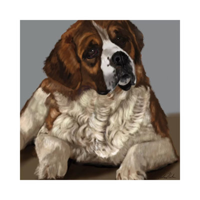 " Saint Bernard " Painting