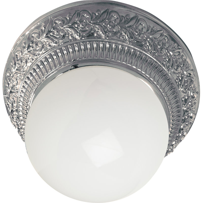 Fosdick Glass LED Semi Flush Mount, Bright Chrome