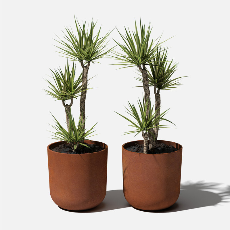 Veradek Patina Series Kona Round Planter, 2, 15.25" H x 15" W x 15" D