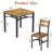 3 Piece Dining Table Set For 2 With Built-In Storage Rack, Small Wooden Kitchen Table With 2 Backrest Chairs, Farmhouse Square Dinette Set For Small Space Dining Room, Breakfast Nook, Apartment-1101726342