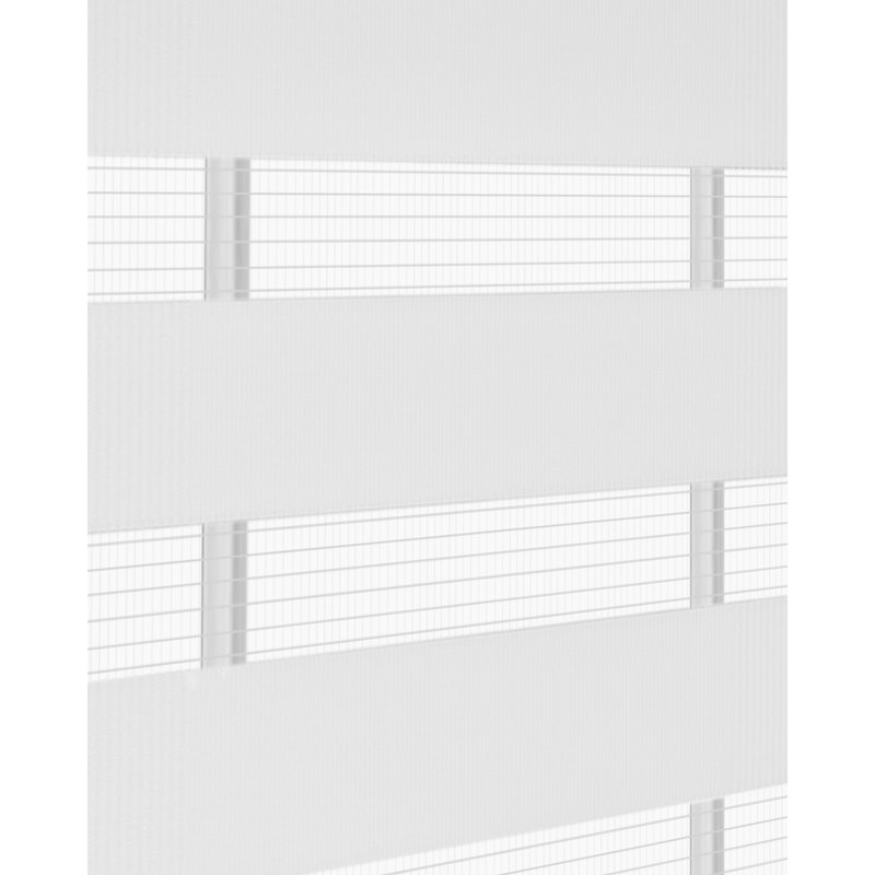 Store romain semi-transparent sans cordon à double couche, Blanc, l 29 po x L 72 po