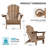 Hayfield HDPE Outdoor Foldable Adirondack Chair with Cup Holder Weather-Resistant -627257381