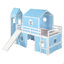 Lit mezzanine simple avec tente et tour coulissante-1550894421