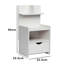 Hirasuna 32.5cm W Manufactured Wood Bedside Table