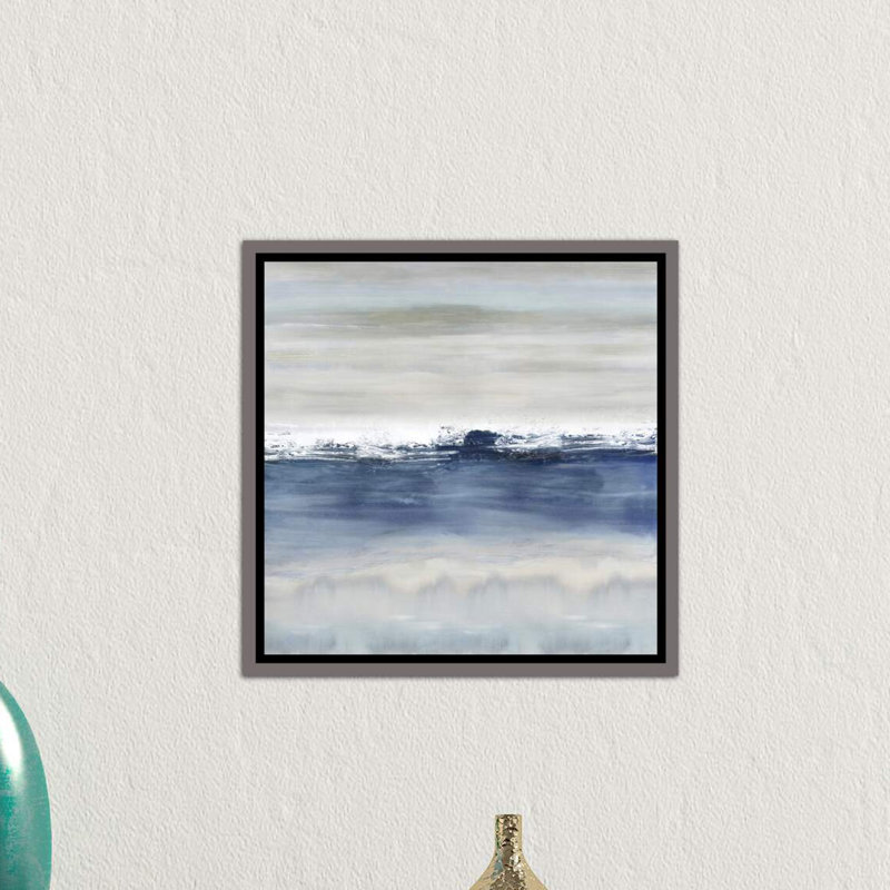 «Nuancé» par Rachel Springer, reproduction d'art encadrée, Toile encadrée de bois rustique foncé, H 18 po x l 18 po x 1,5 po