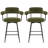 Kiylan Swivel Upholstered 26.7" Sherpa Counter Stool with Curved Wing Back and Metal Frame-983346174