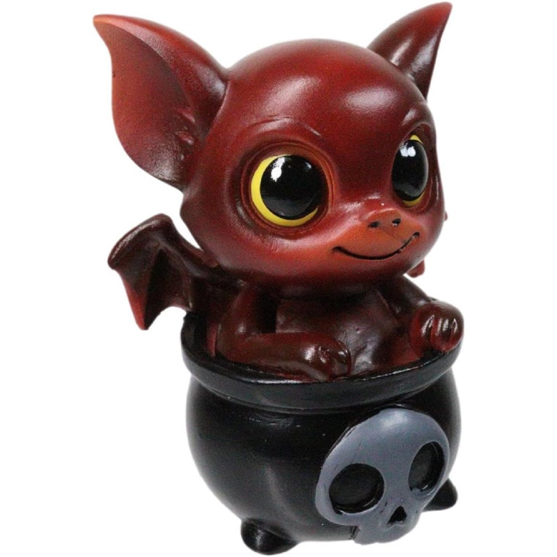 Figurine Red Scarlex Drake Potion Pals petit bébé dragon assis dans un chaudron
