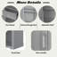 Grande armoire de rangement pour salle de bain avec 2 portes de tailles différentes, une tablette réglable, une étagère de porte et un tiroir-381718130