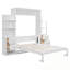 Lit escamotable double pleine grandeur avec tablettes, tiroirs et lumières DEL
