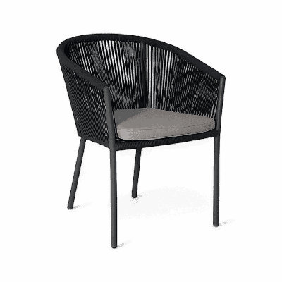 Chaise d'extérieur Pahani - gris foncé