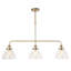Anais 3lt Linear Pendant light finished in Ant. Brass