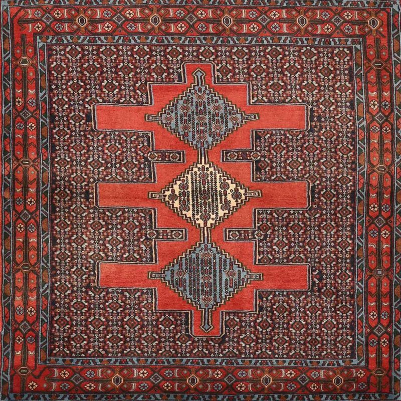 Southwestern Indoor Rug, Square 5'
