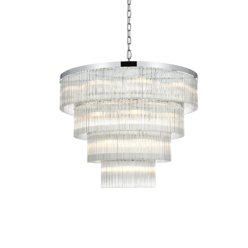 Lu 40 inch Chandelier , Chrome
