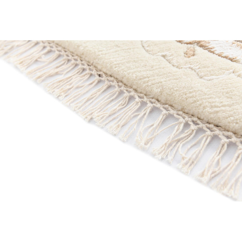 Tapis rond beige clair Osborne