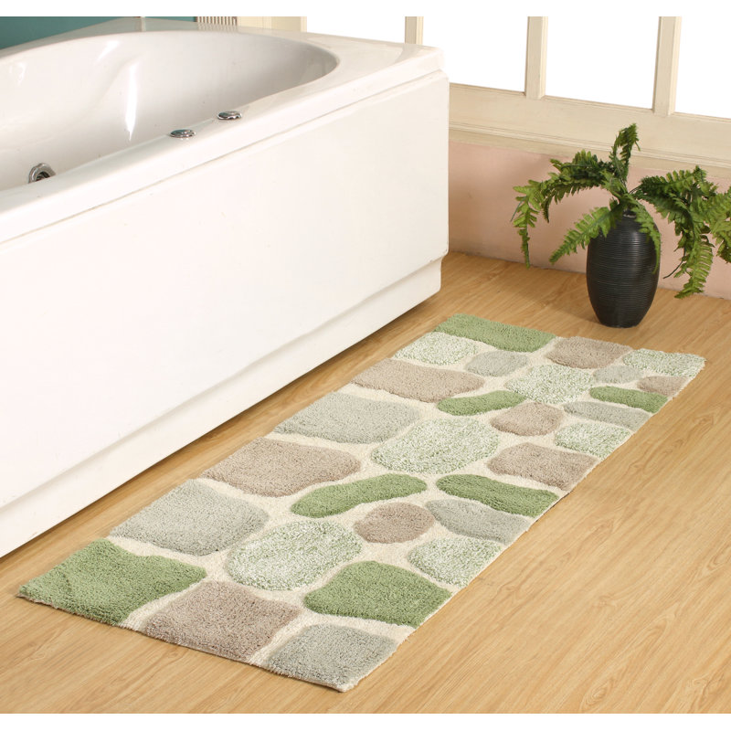 Creline Bath Rug, Single - 60"W x 24"L, Green