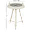 Table d'appoint latérale en métal avec horloge et plateau en verre transparent Wyble-1521388240-1521388241