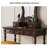 American-Style Rustic All-Solid Wood Dresser With Stool