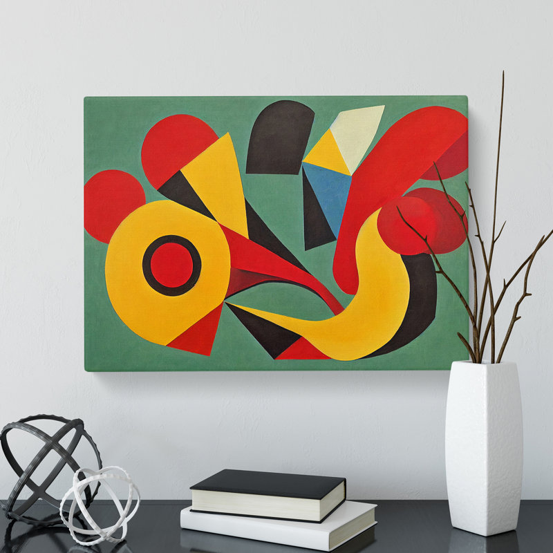 Rooster Abstract Vol.2 - Wrapped Canvas, 40cm H x 60cm W x 3cm D
