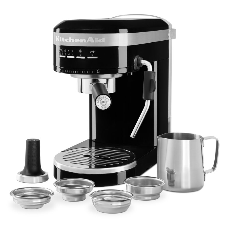 KitchenAid® Metal Semi-Automatic Espresso Machine, Onyx Black