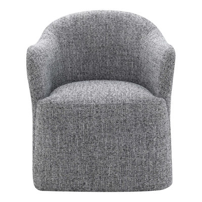 Havel Upholstered Dining Arm Chair With Casters