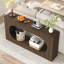 Console de 160 cm en noyer avec tiroir de rangement