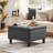 Lundry Linen Blend Upholstered Storage Bench