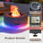 30'' Round Steel Propane Smokeless Fire Pit Table With Colorful Rgb Light